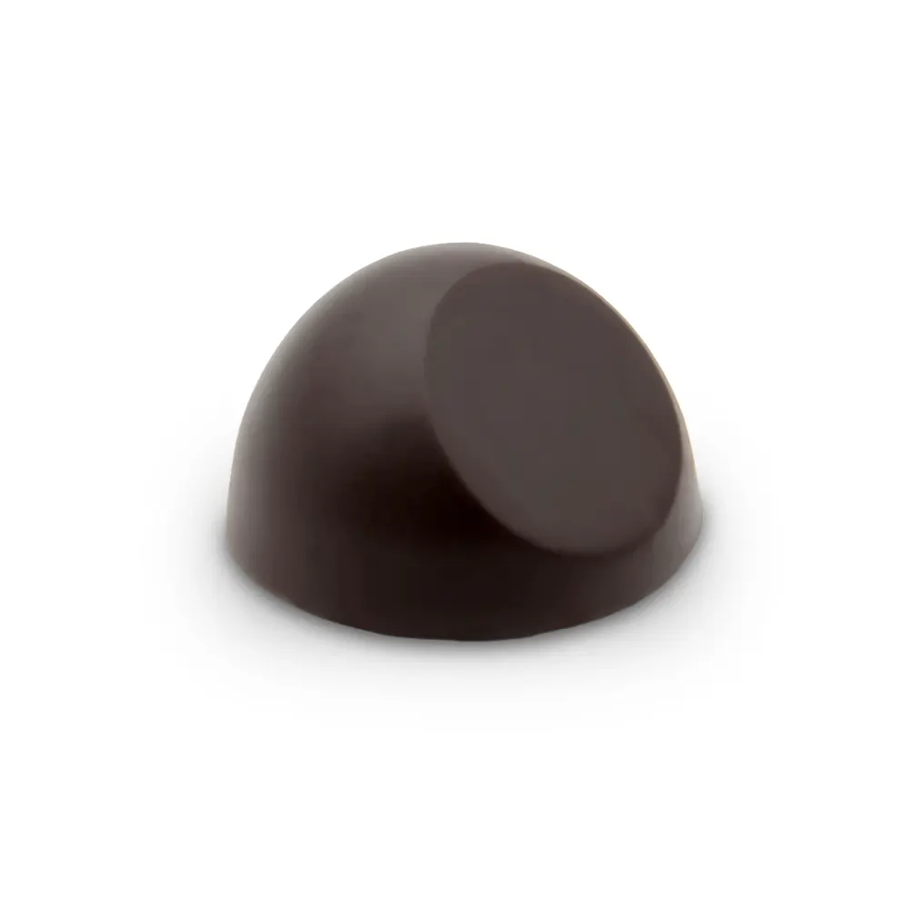 Bombon de chocolate negro redondo