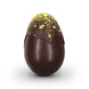 Huevo de Pascua de chocolate artesanal sin lactosa, con pistacho y sal